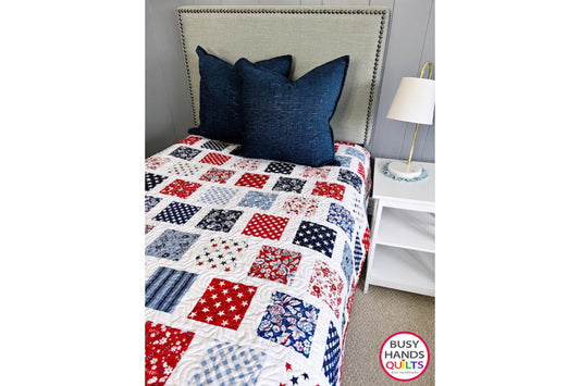 Market Square Lap Quilt in Freedom Garden