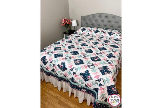 Harmony Queen Quilt in Berry Market - a New Quilt Pattern!