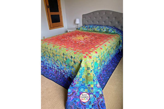 Custom King Size Blooming Nine Patch Quilt in Kaffe Fassett!