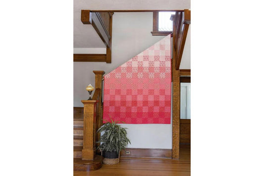 Pixelation Twin Quilt Kit in Hometown Americana Redwork Traditions!