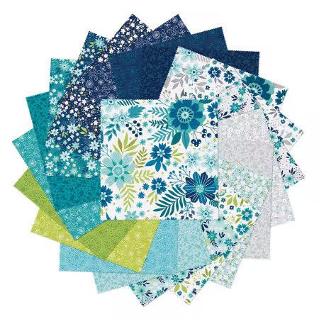 Among the Wildflowers II 5in Charm Pack by Shelley Cavanna for Benartex AWF25PK #353
