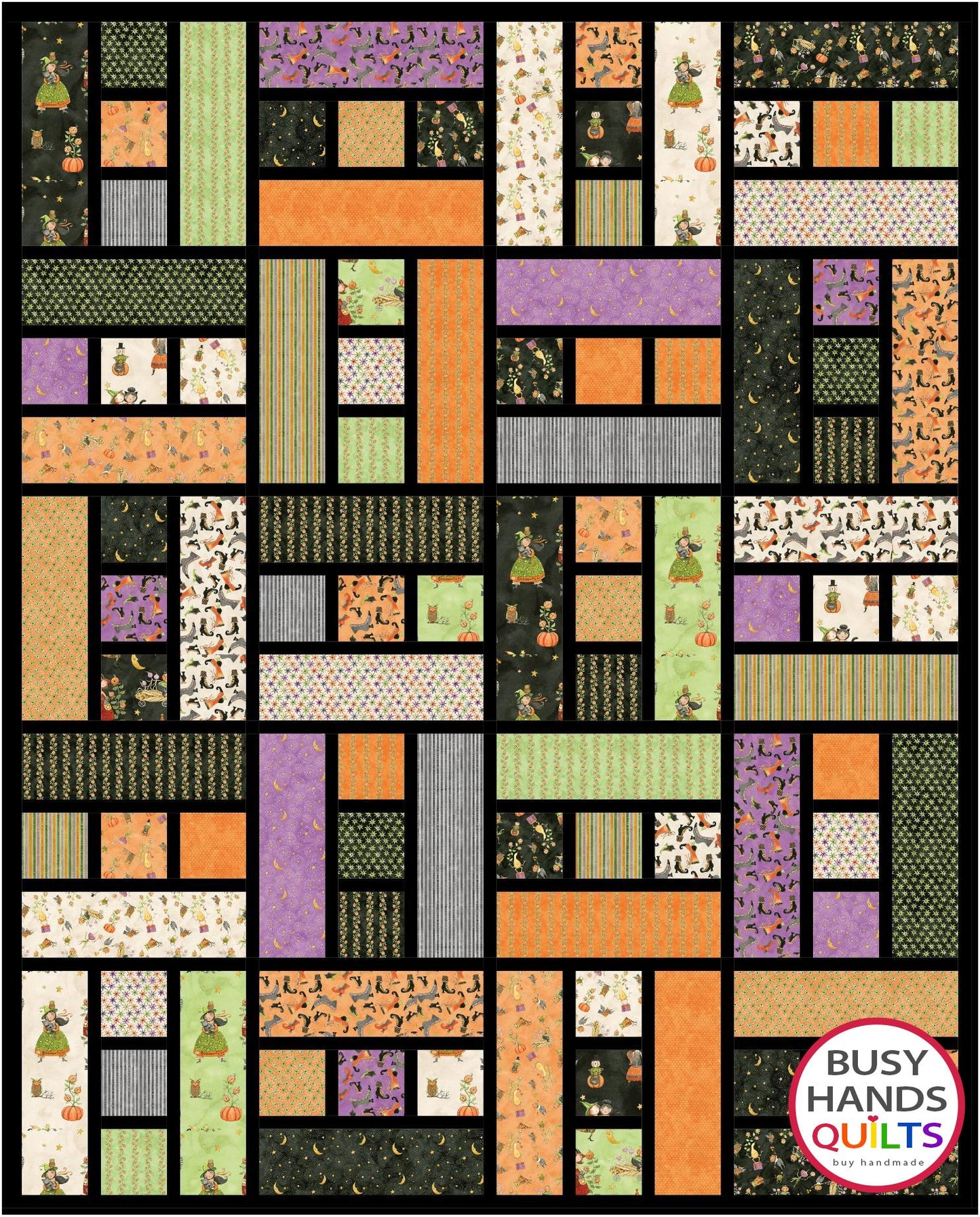 Blessings Twin Quilt Kit in Ghoul Friends (choice of background color)