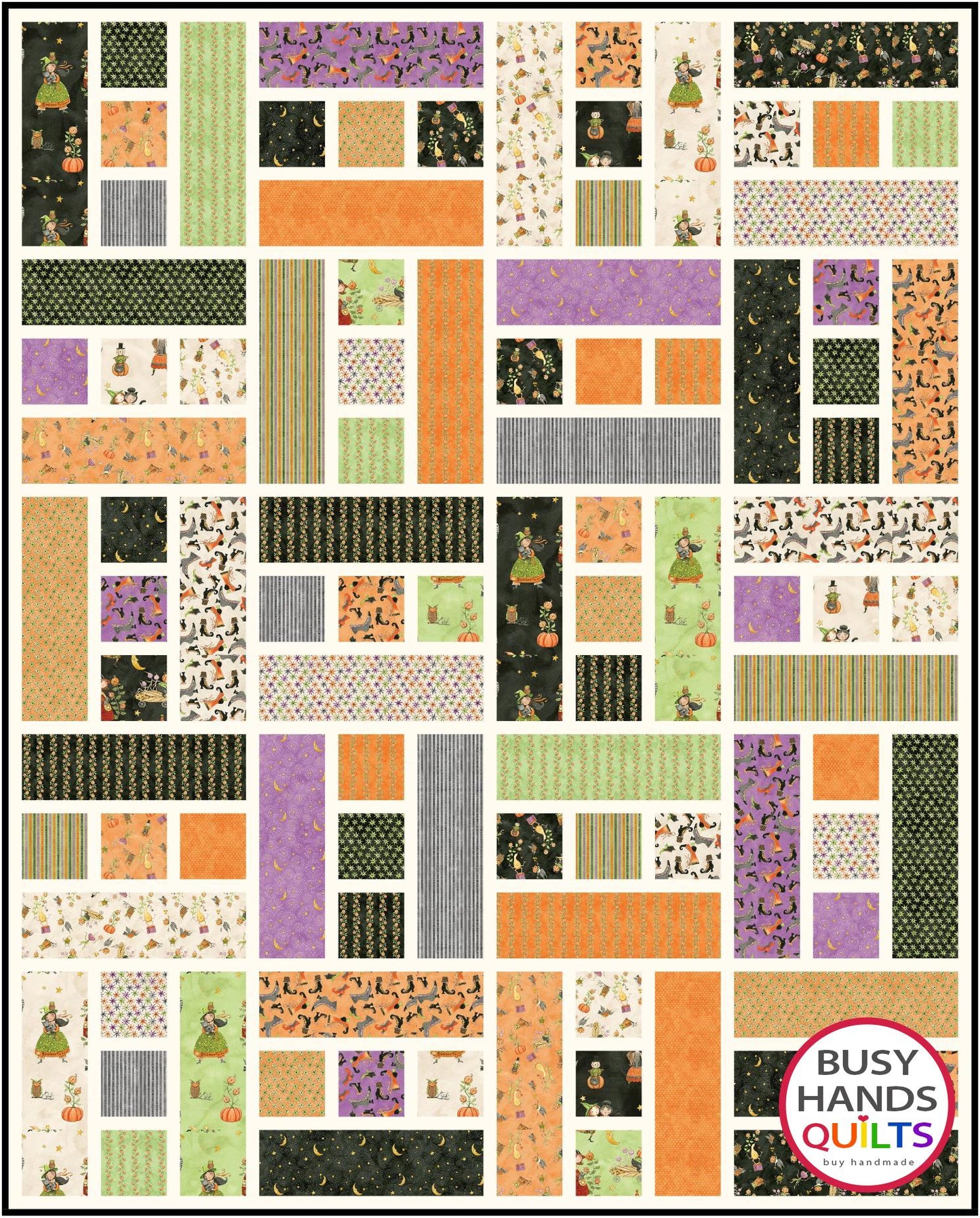 Blessings Twin Quilt Kit in Ghoul Friends (choice of background color)