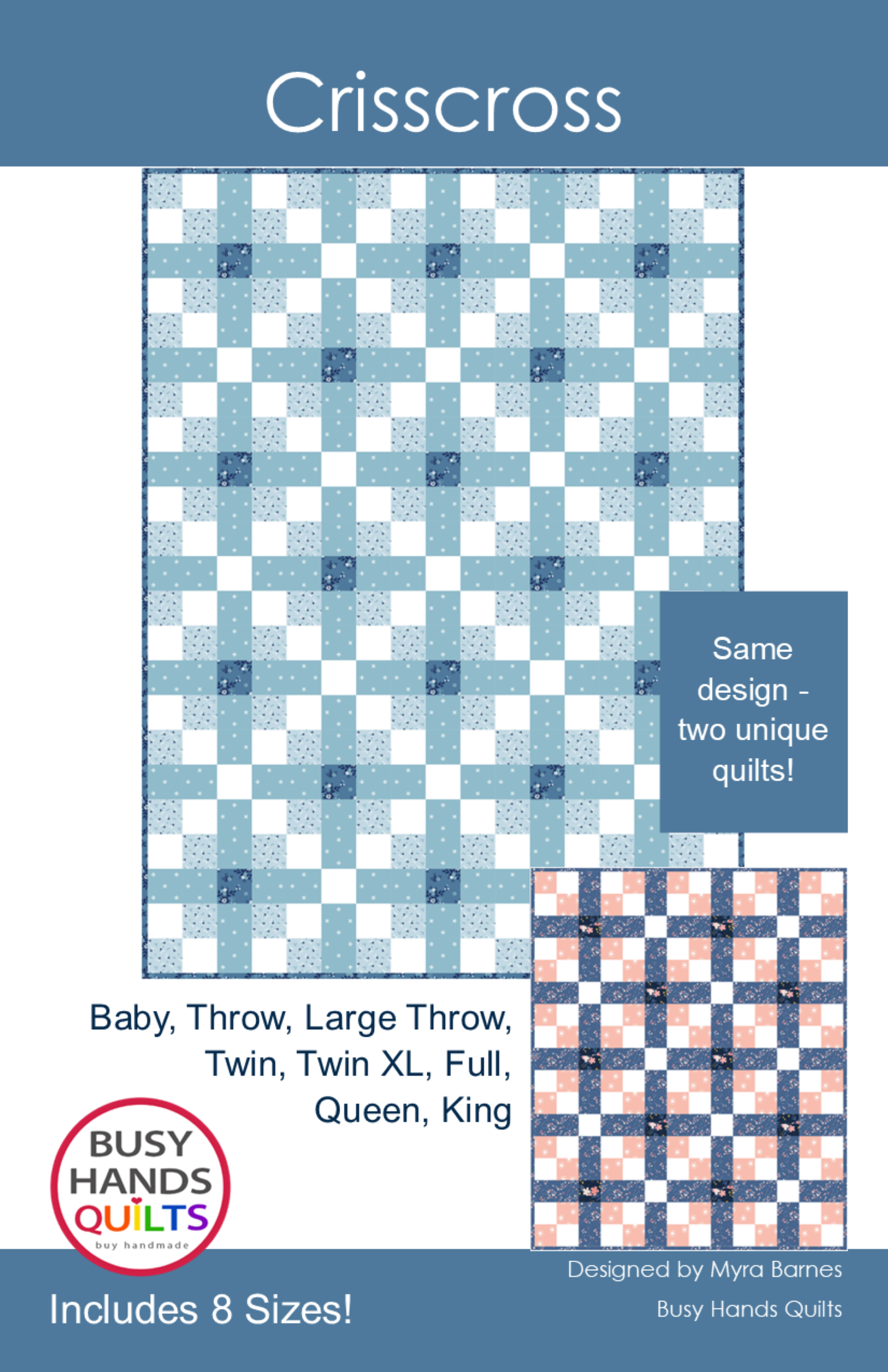 Crisscross Quilt Pattern PDF DOWNLOAD