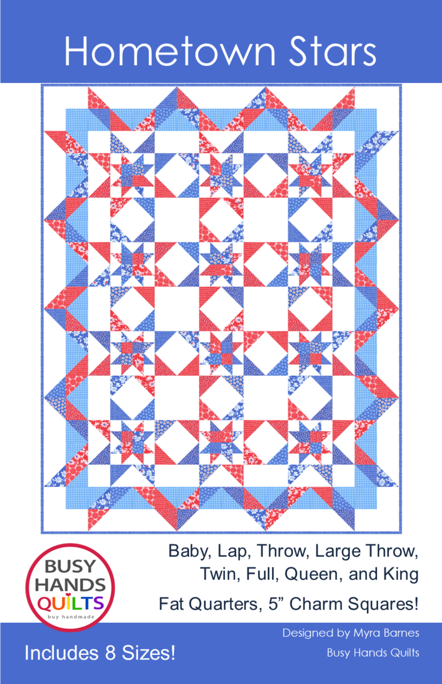Hometown Stars Quilt Pattern PRINTED
