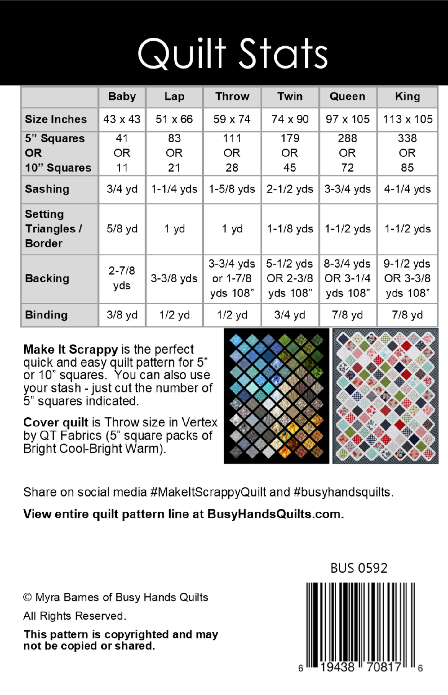 Make It Scrappy Quilt Pattern PRINTED