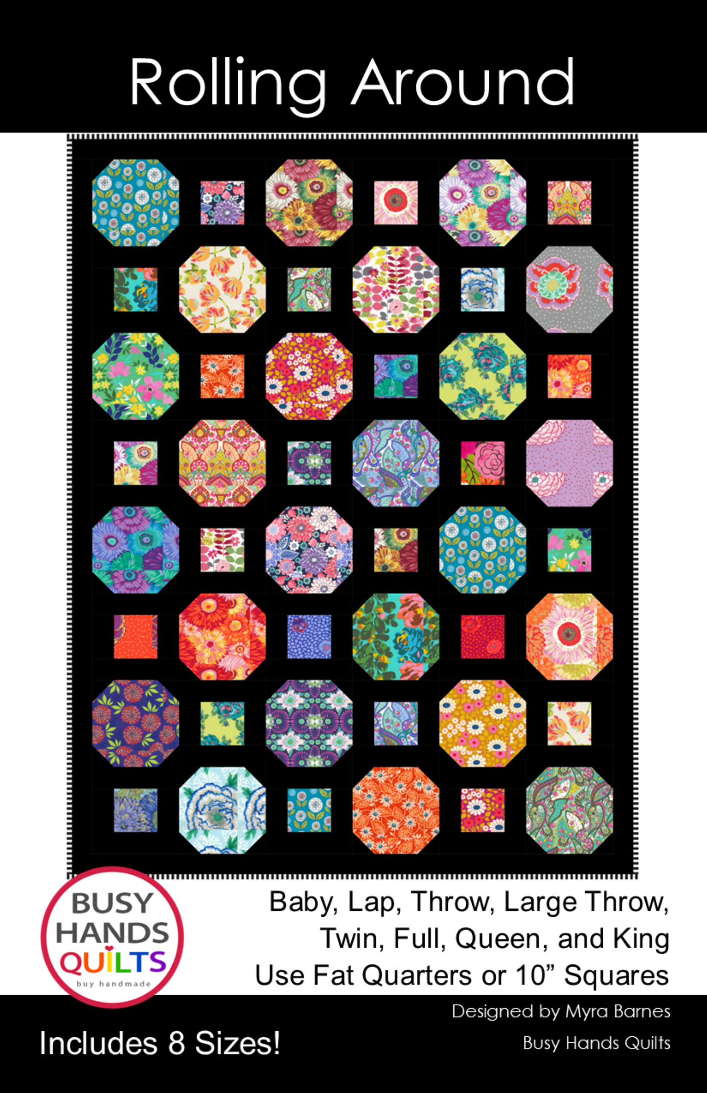 Rolling Around Quilt Pattern PRINTED