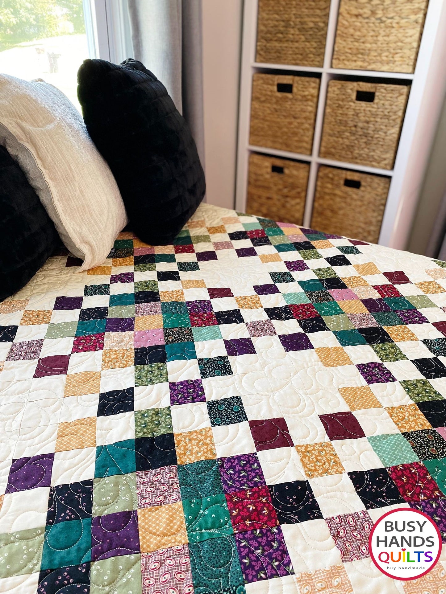 Handmade Picnic Plaid Wall Hanging or Table Topper Quilt in Emmas Dry Goods