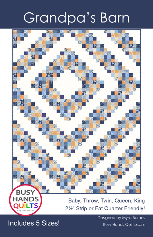 Grandpa's Barn Quilt Pattern PRINTED