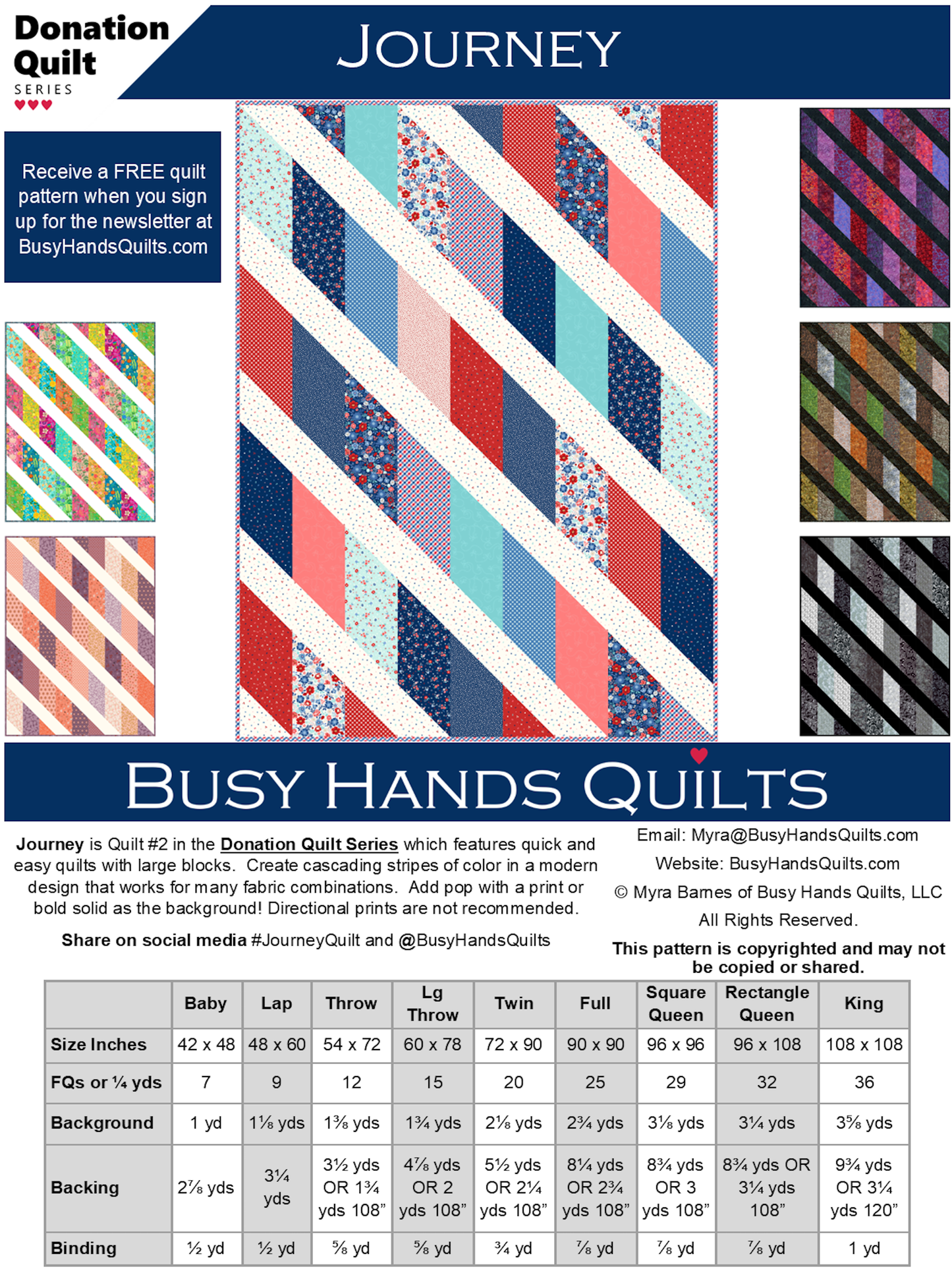 Journey Quilt Pattern PDF DOWNLOAD