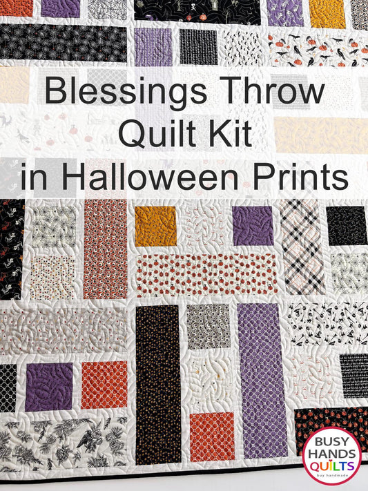 Blessings Throw Quilt Kit in Halloween Fabrics