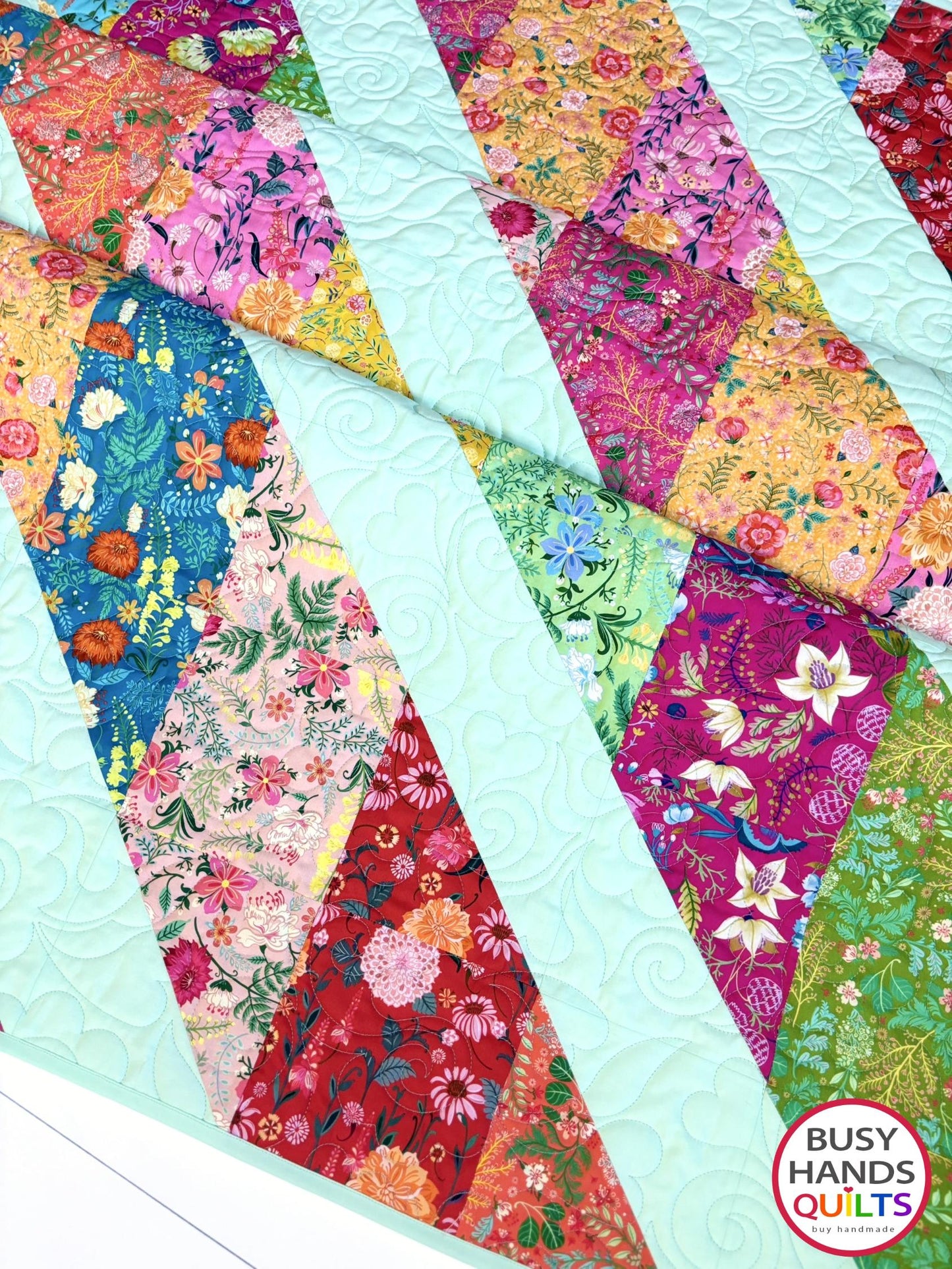 Handmade Journey Lap Quilt in Faraway Florals