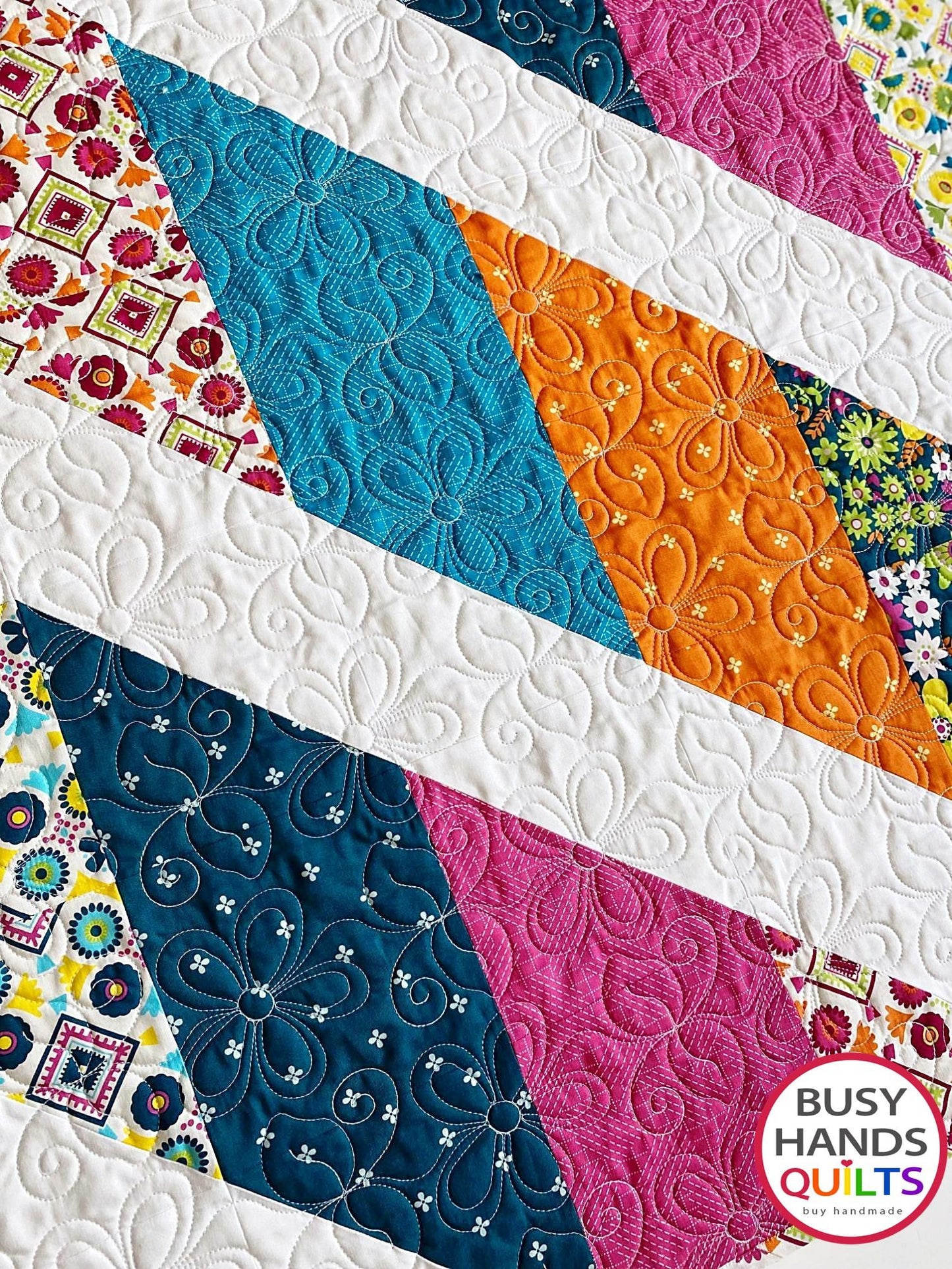 Handmade Journey Lap Quilt in Mini Fab