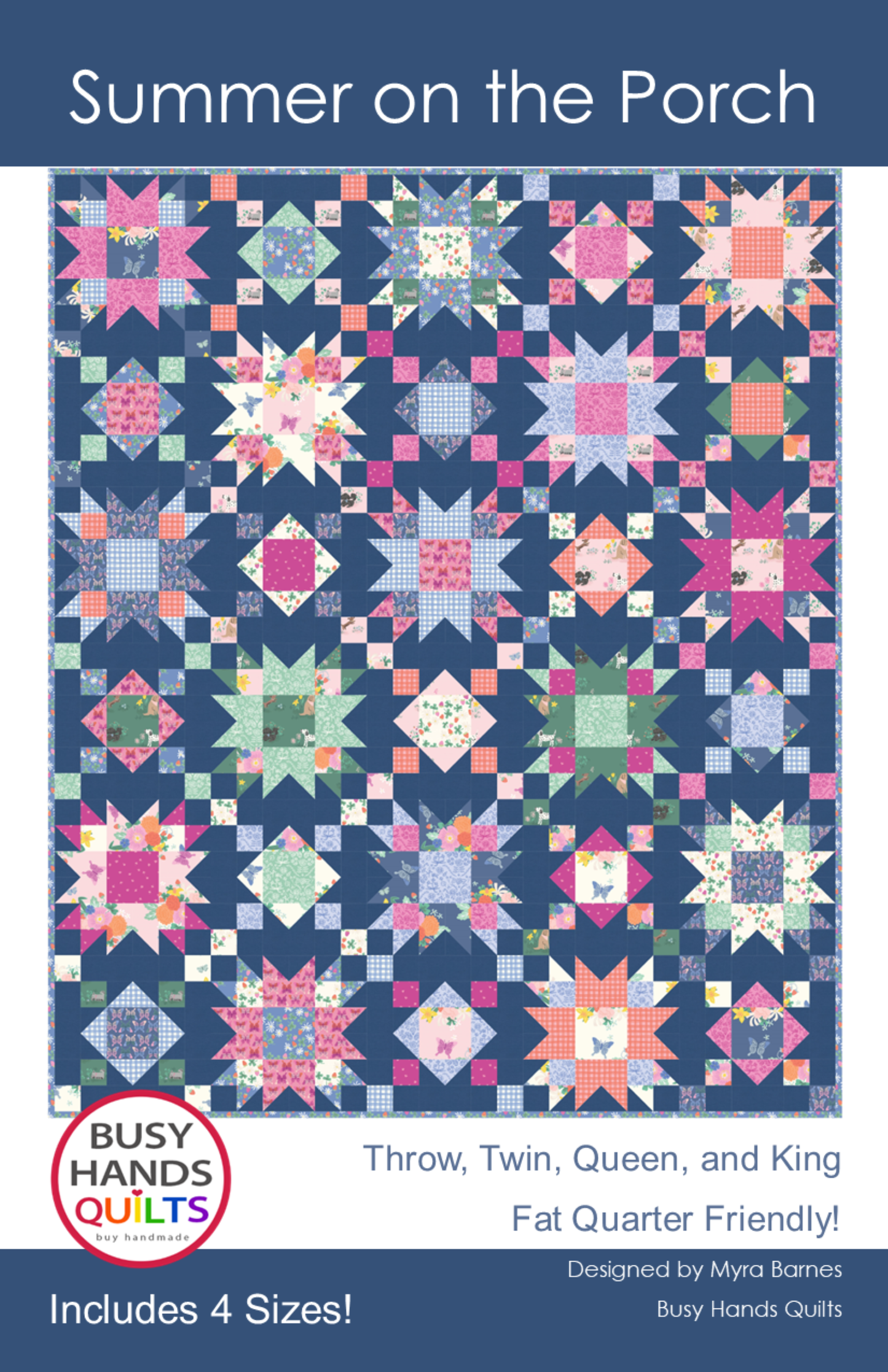 Summer on the Porch Throw Quilt Kit in Star Spangled Beauty