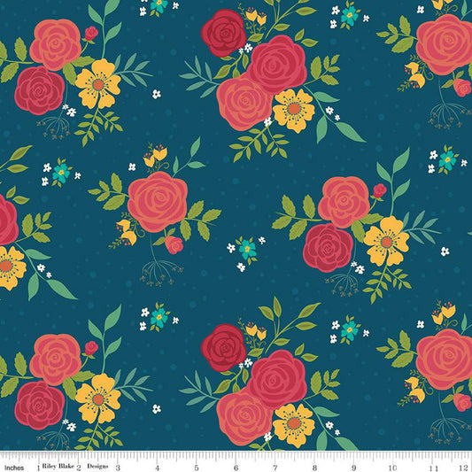 1 Yard 10 Inches - Market Street Main Navy by Heather Peterson for Riley Blake Designs #18