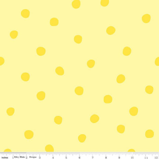 By the Half Yard - Sunny Skies Dots in Sun by Riley Blake C14631-SUN #422