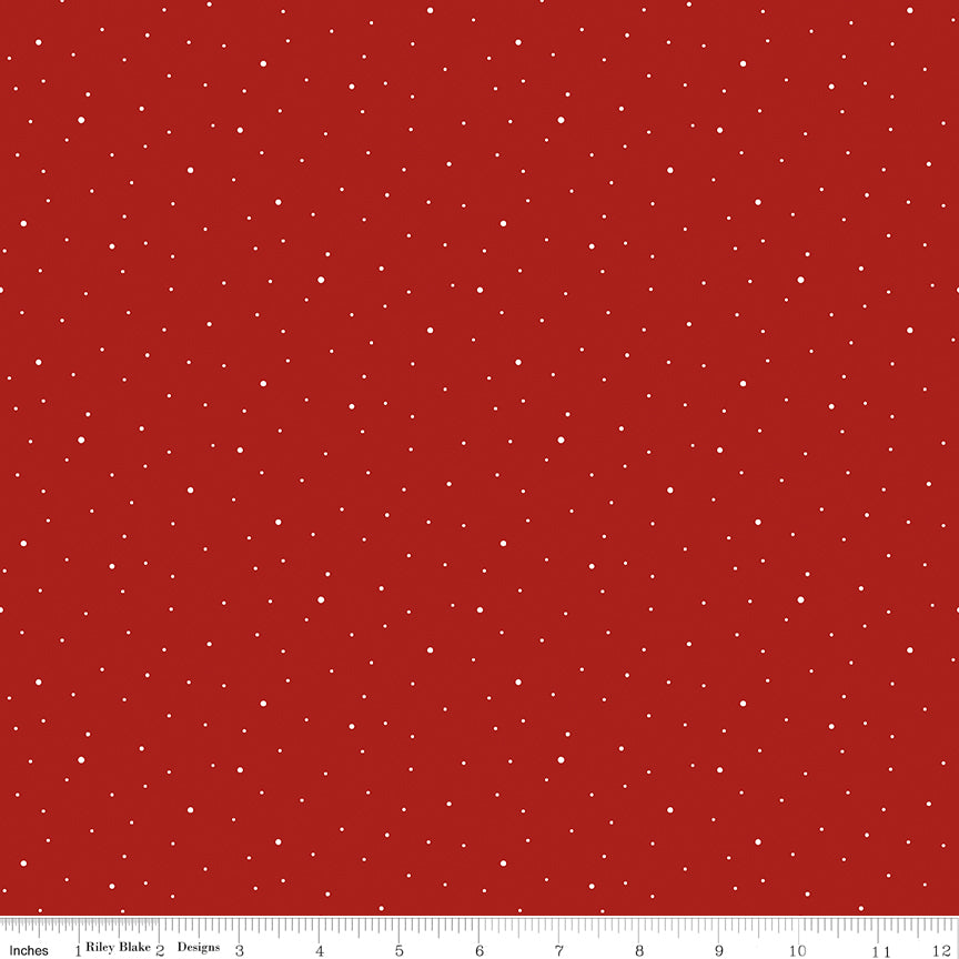 By the Half Yard - Dapple Dot in Barn Red by Riley Blake Designs C640-BARN RED #432