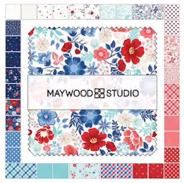 Star Spangled Beauty 5in Charm Squares by Kimberbell for Maywood CP-MASSTAR #341