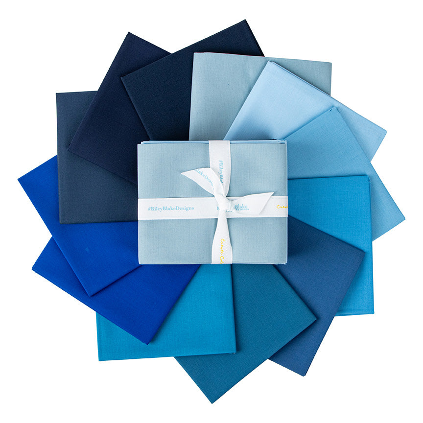 Confetti Cotton Blue Fat Quarter Bundle by Riley Blake Designs 12 FQs FQ-BLU120-12 #331