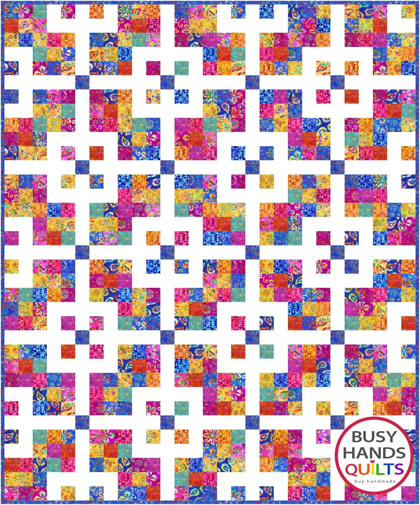 Grid Pop Quilt Pattern PRINTED