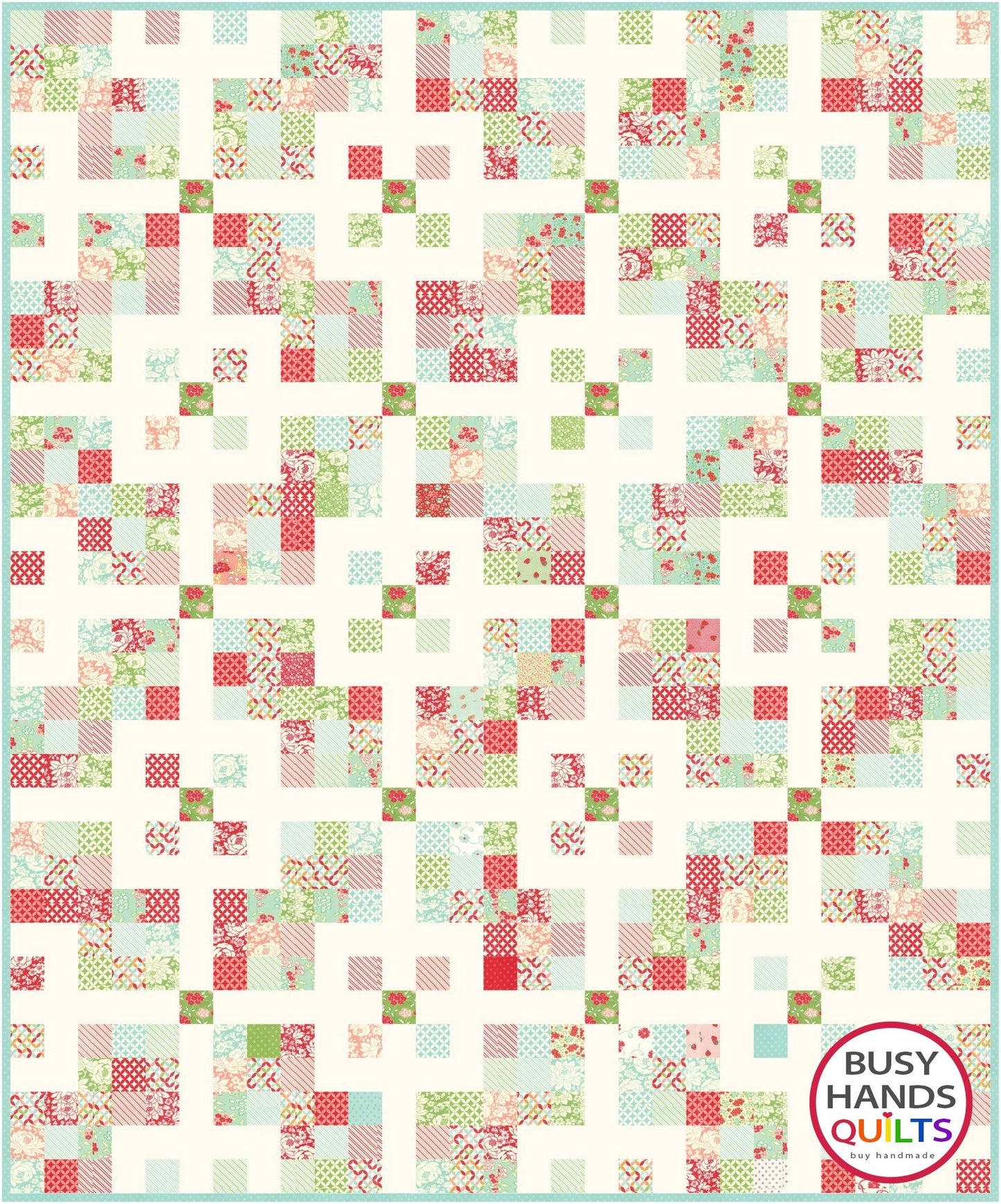 Grid Pop Quilt Pattern PRINTED