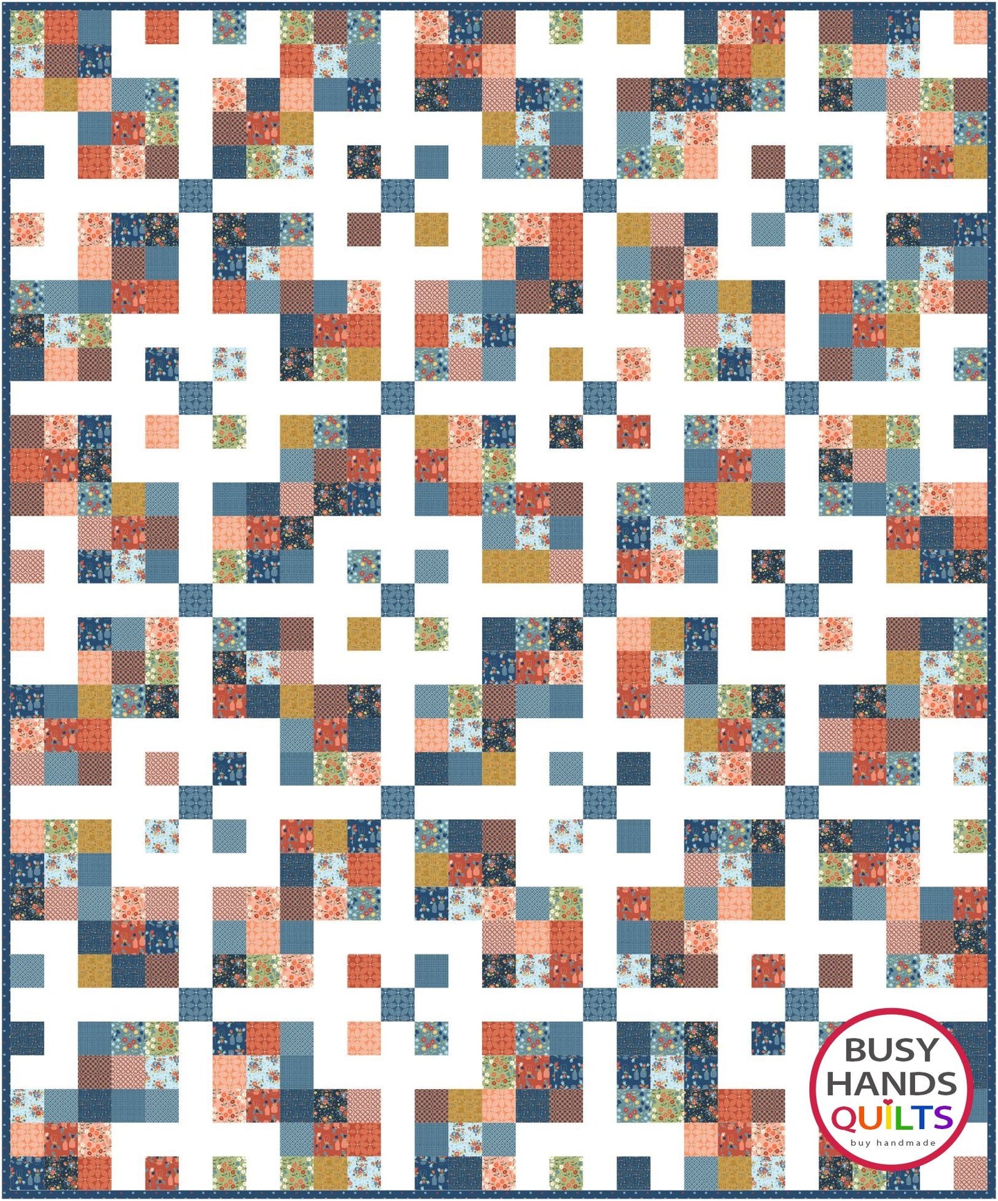 Grid Pop Quilt Pattern PRINTED