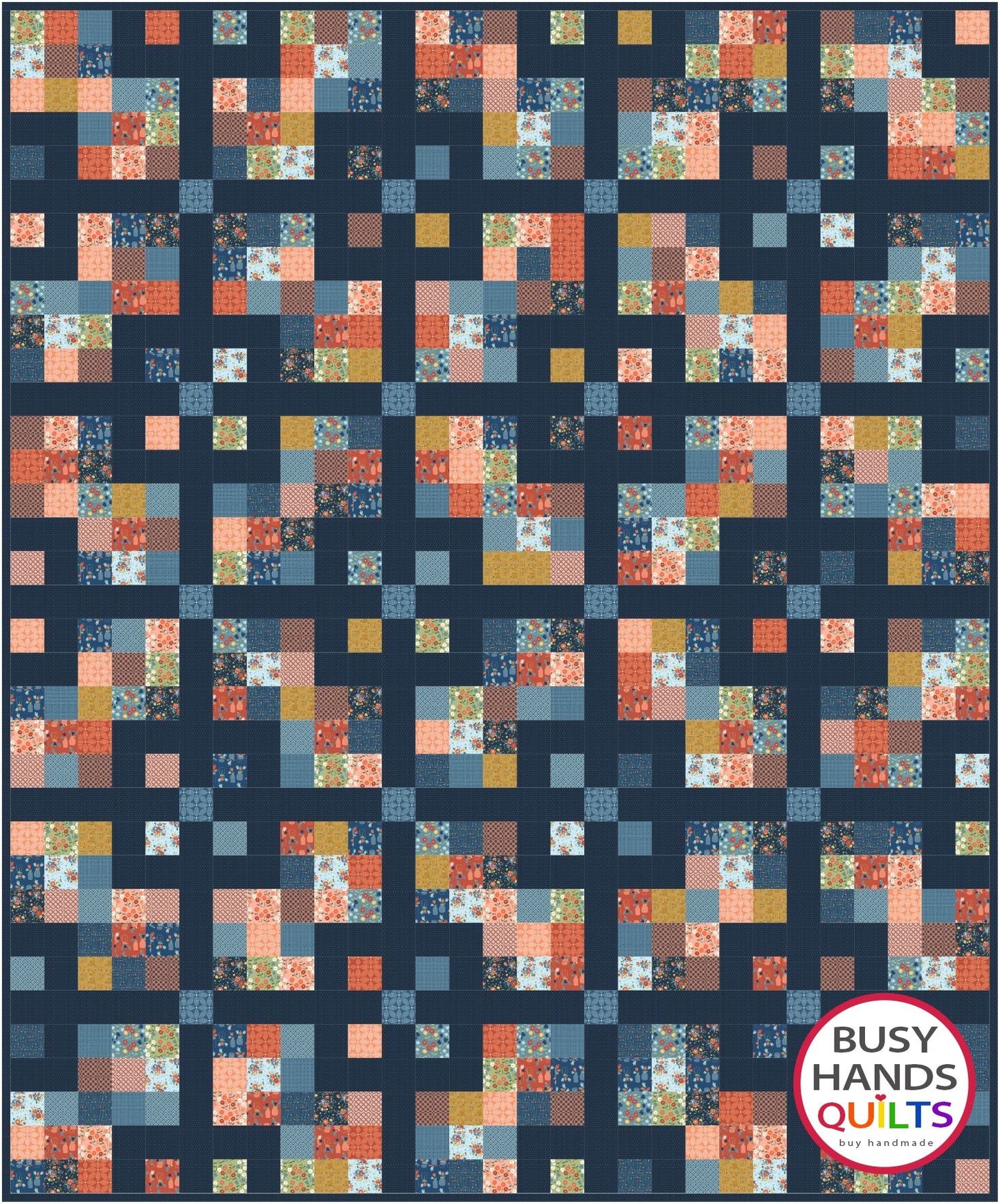 Grid Pop Quilt Pattern PRINTED