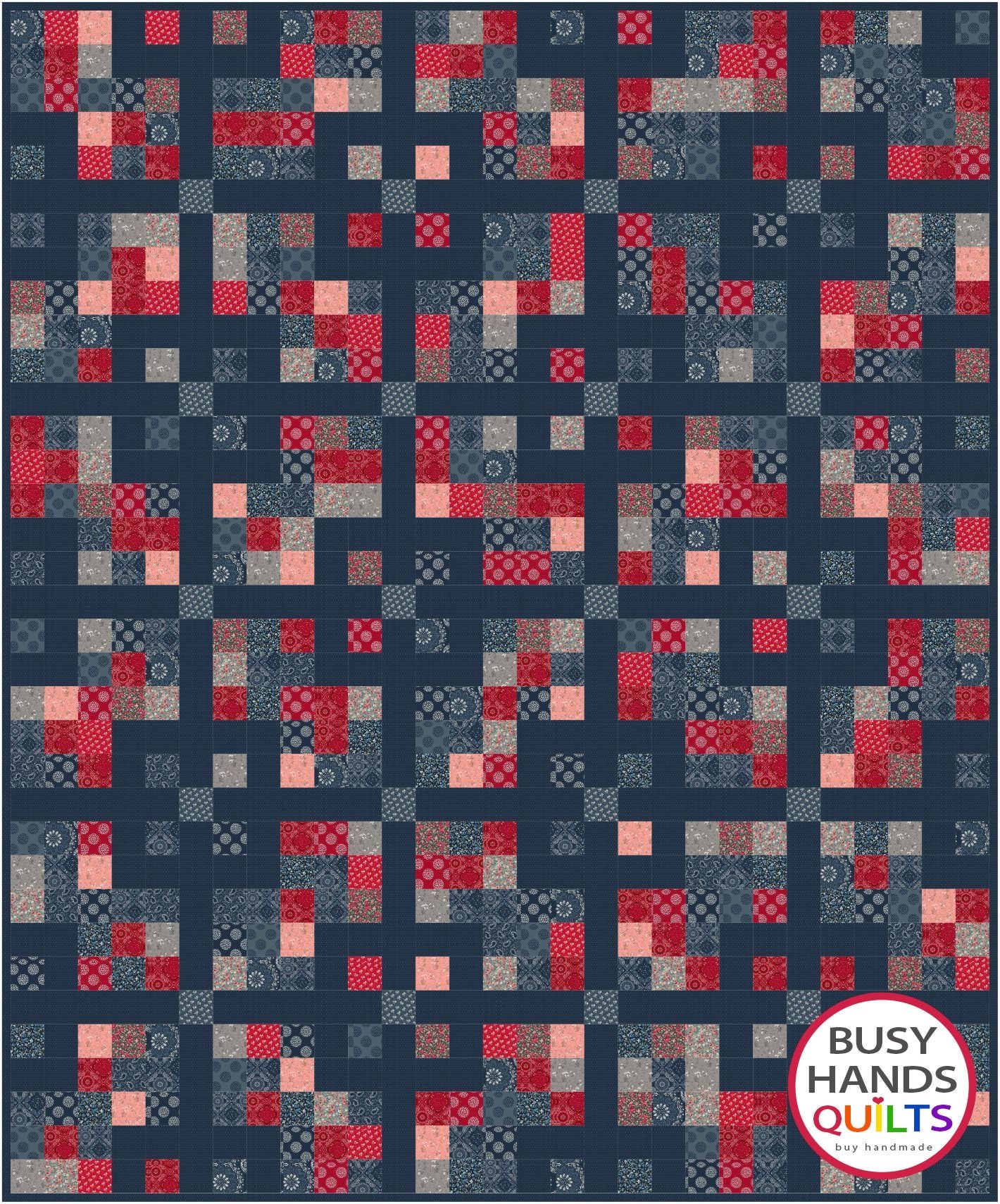 Grid Pop Quilt Pattern PRINTED