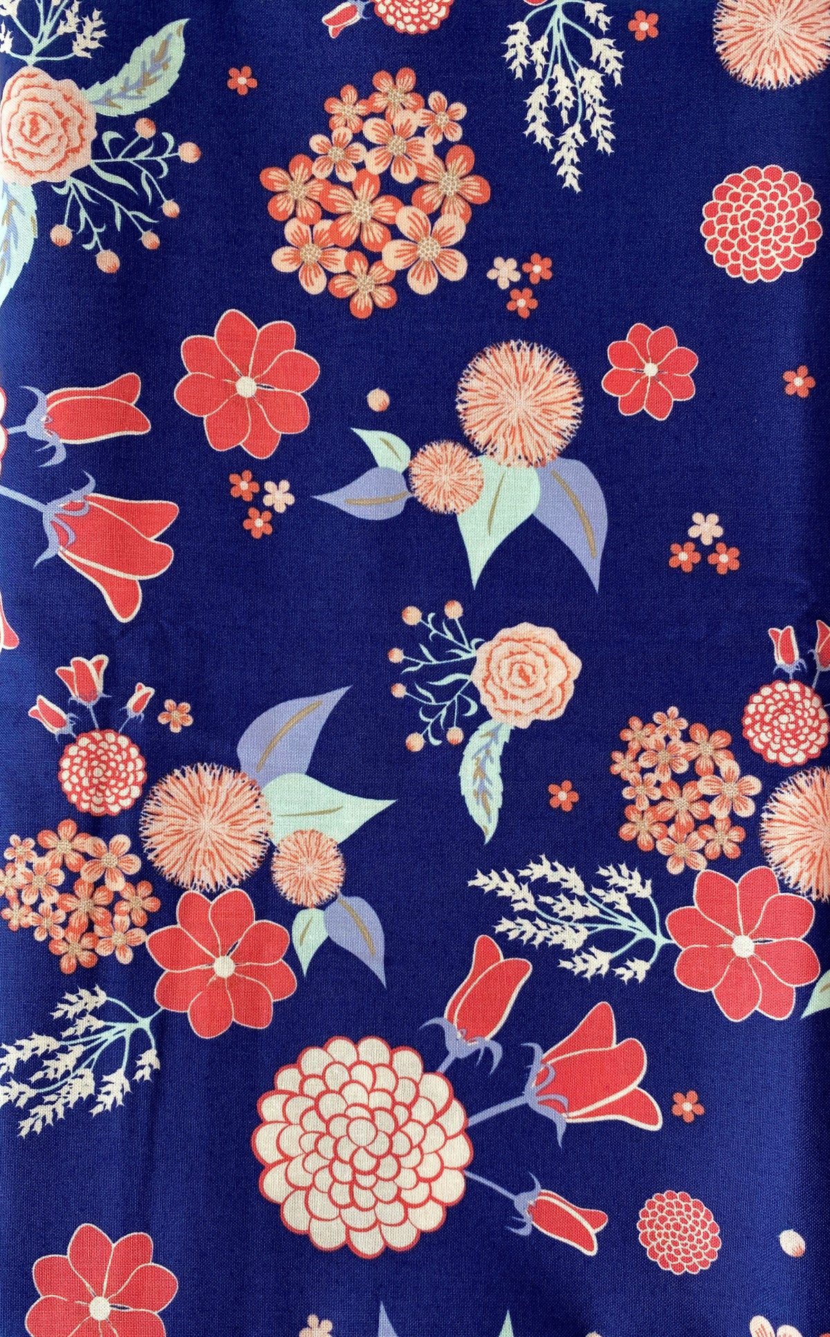 1-3/4 Yards Wanderlust Main Floral in Navy by Boundless #44