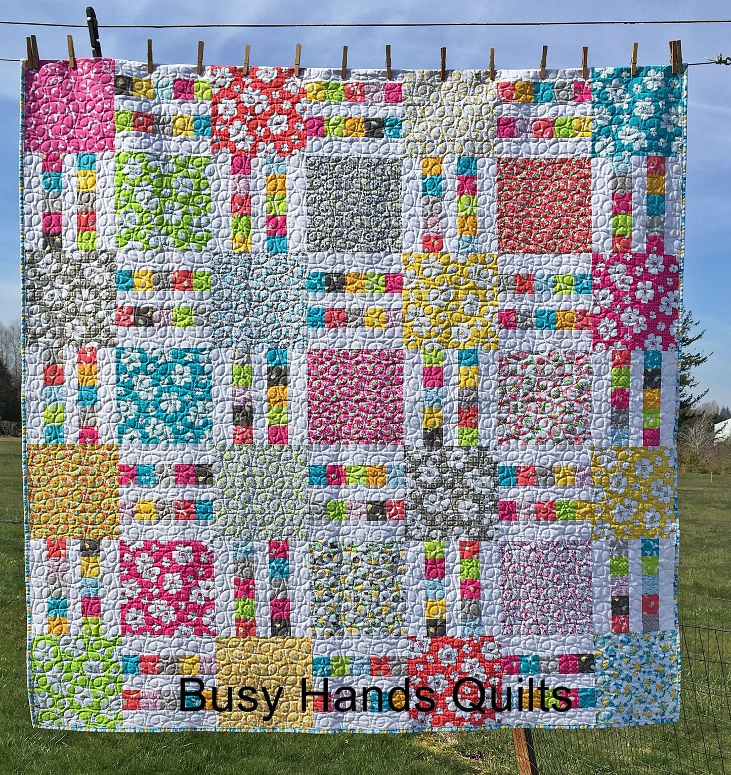 Picket Fence Quilt Pattern PRINTED Busy Hands Quilts {$price}