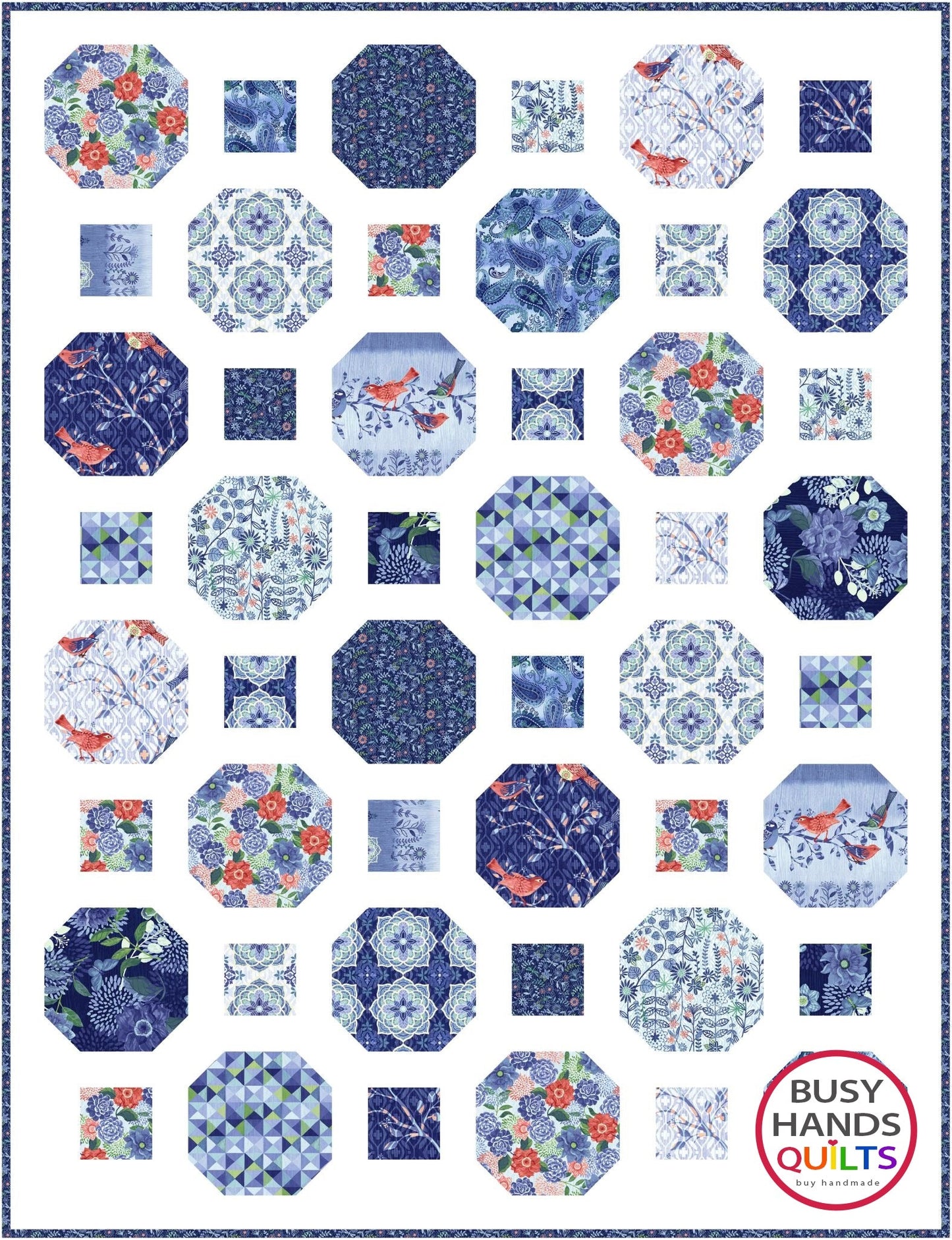 IMPERFECT Rolling Around Quilt Pattern PRINTED
