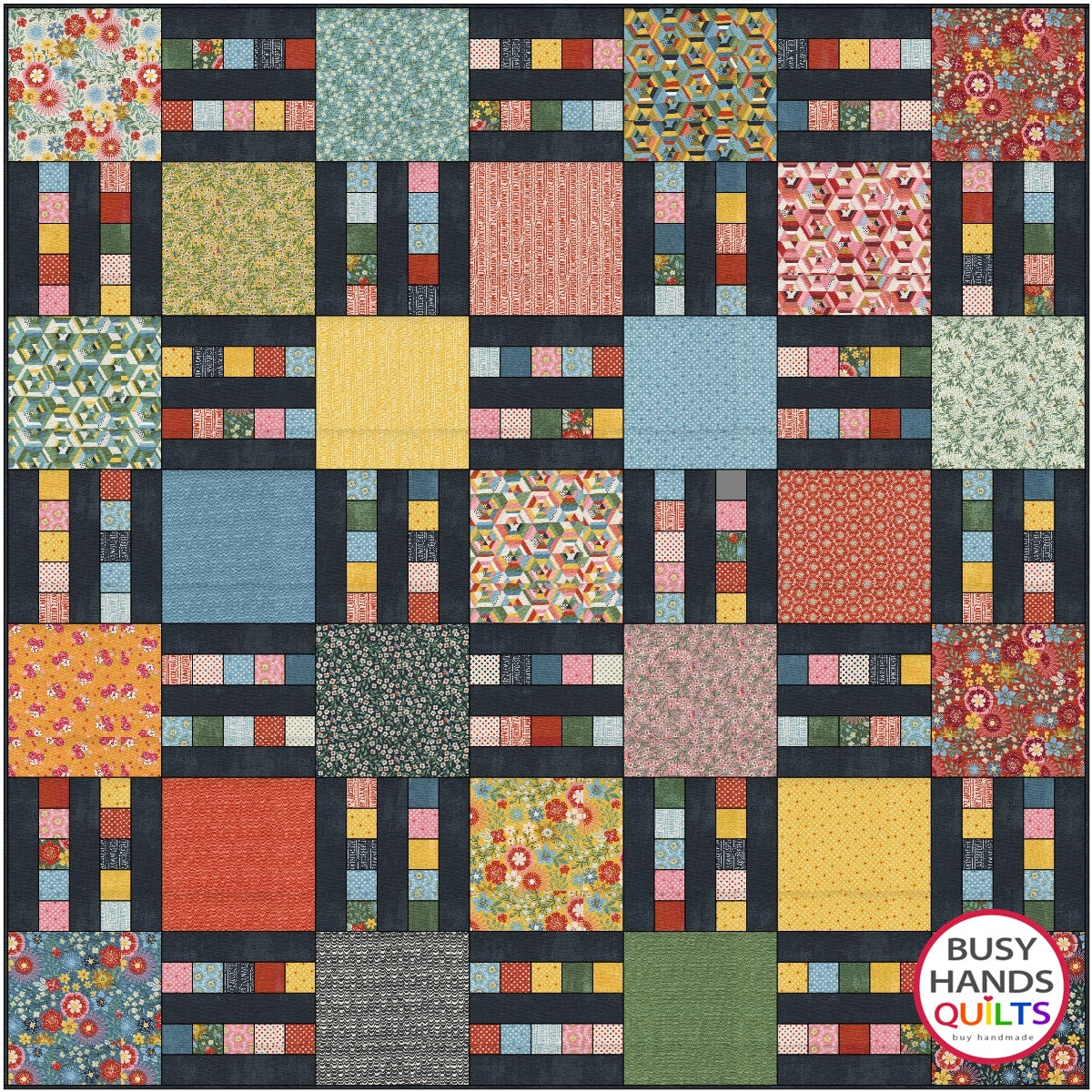 Picket Fence Quilt Pattern PRINTED Busy Hands Quilts {$price}