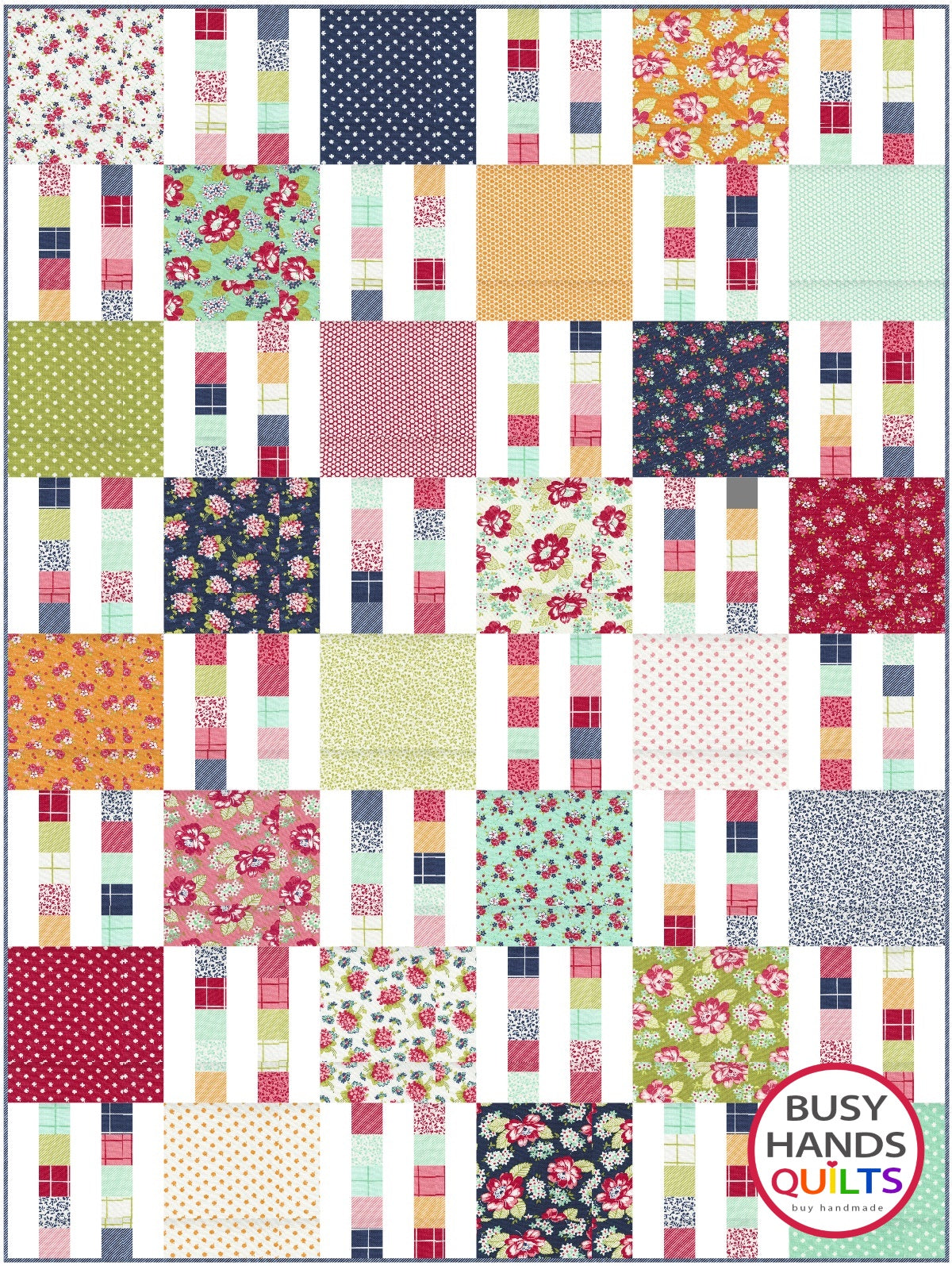 Picket Fence Quilt Pattern PRINTED Busy Hands Quilts {$price}