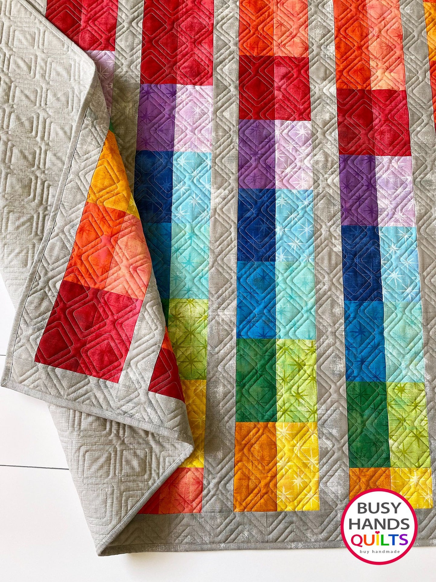 Rainbow Burst Quilt Pattern PDF DOWNLOAD