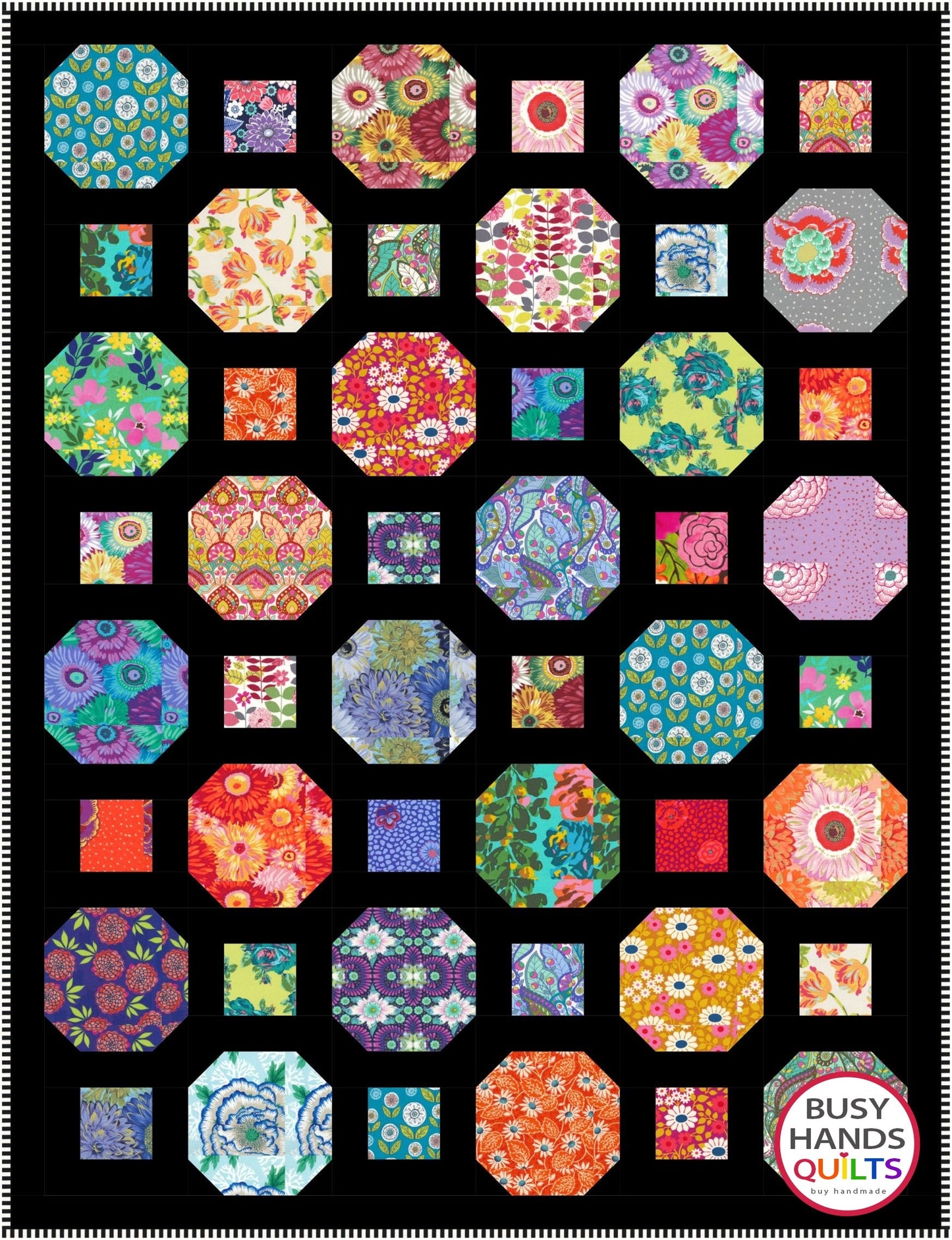 IMPERFECT Rolling Around Quilt Pattern PRINTED