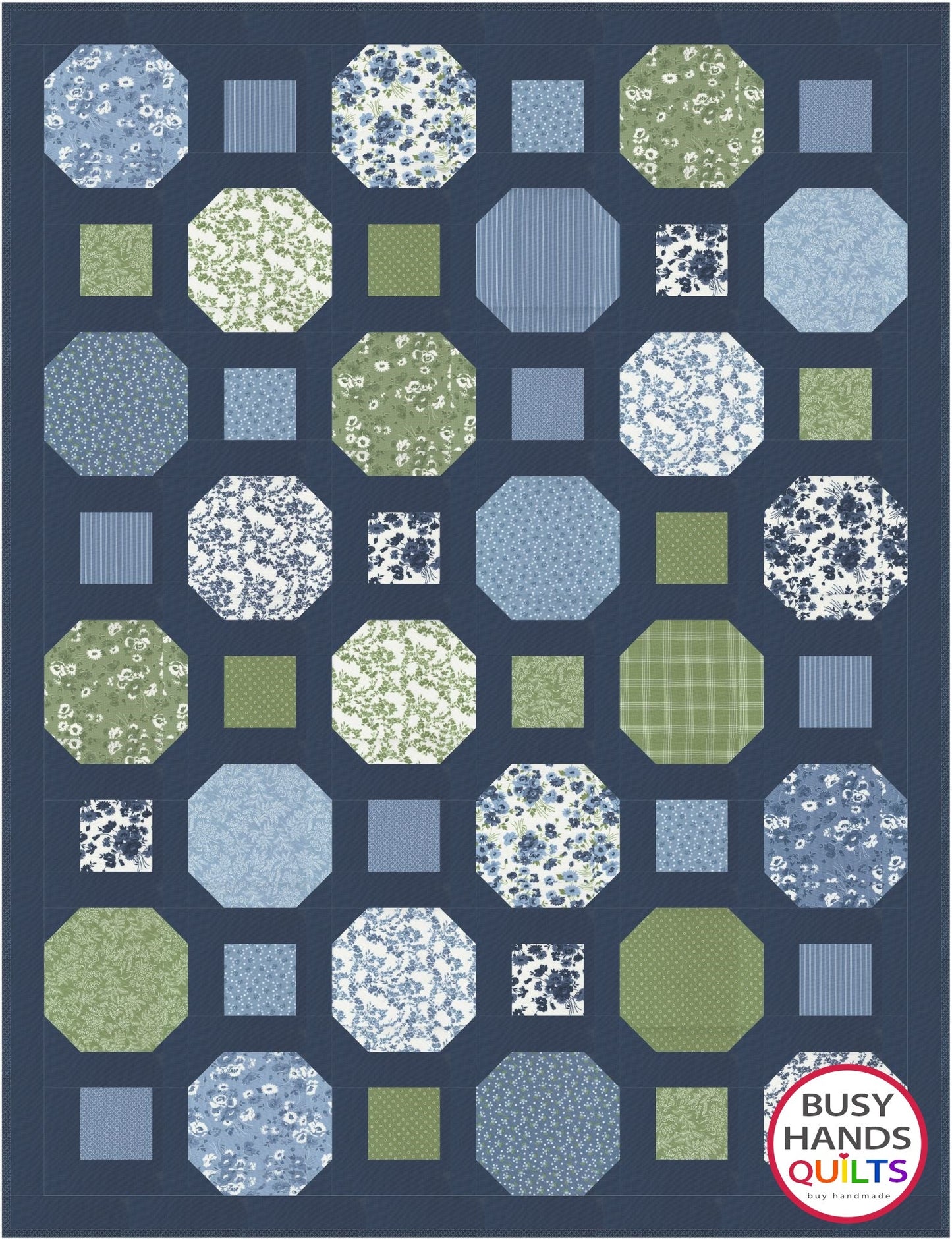 IMPERFECT Rolling Around Quilt Pattern PRINTED