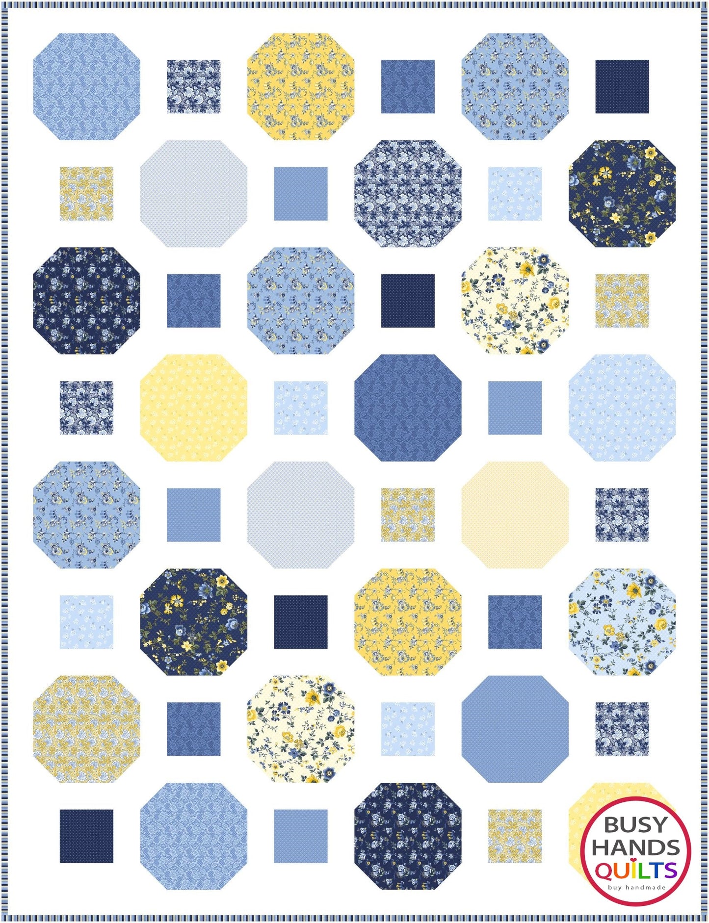IMPERFECT Rolling Around Quilt Pattern PRINTED