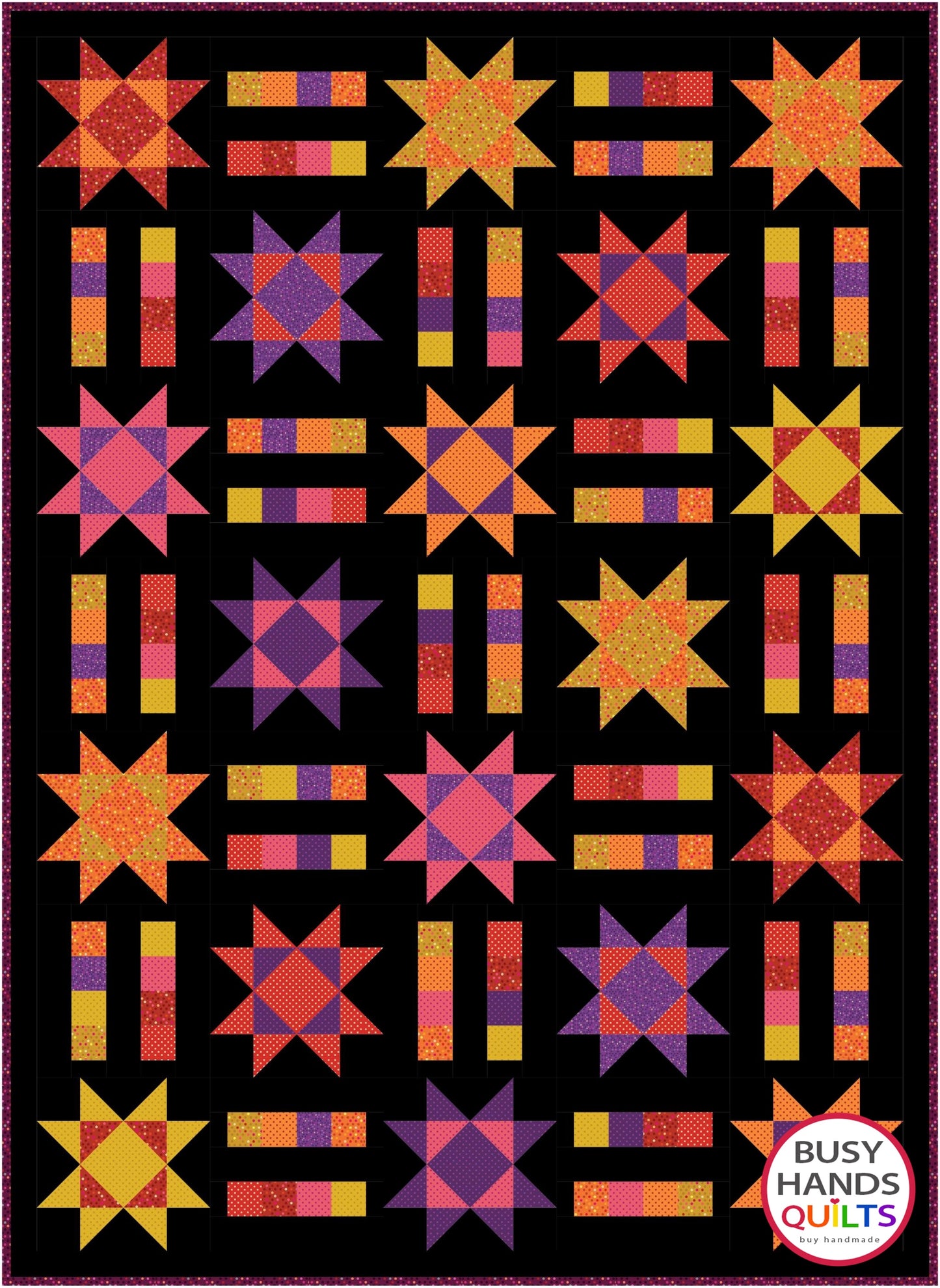 Stars and Stripes Quilt Pattern PRINTED
