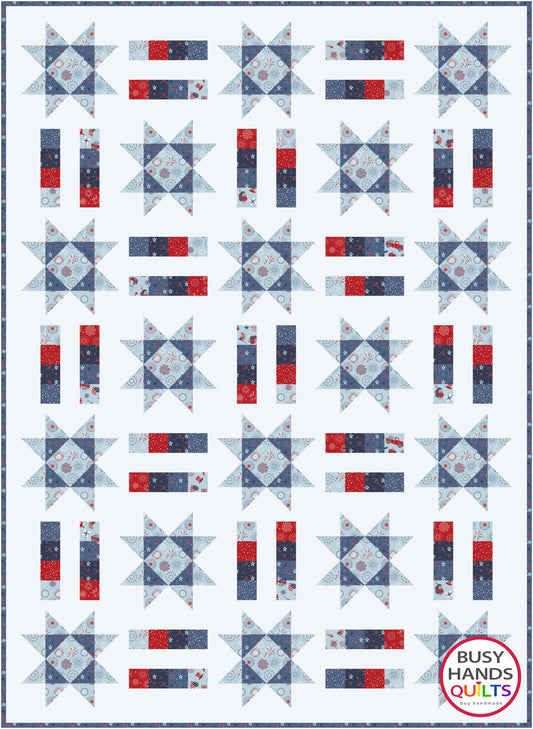 Stars and Stripes Quilt Pattern PDF DOWNLOAD