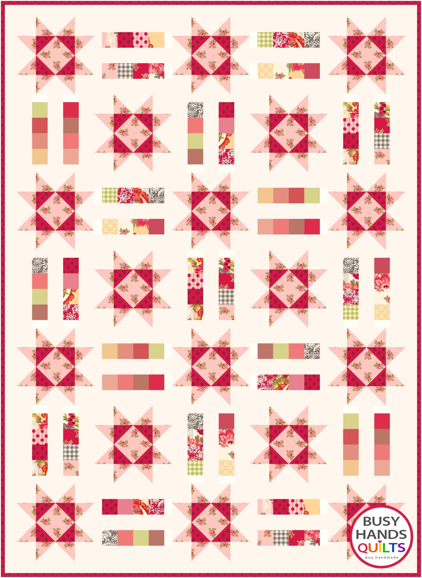 Stars and Stripes Quilt Pattern PRINTED