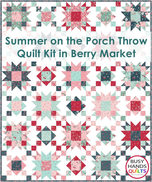 Summer on the Porch Throw Quilt Kit in Berry Market