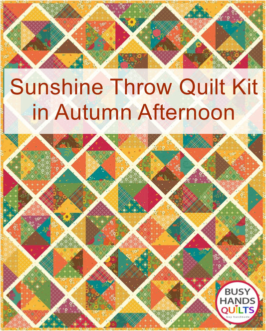 Sunshine Throw Size Quilt Kit in Autumn Afternoon