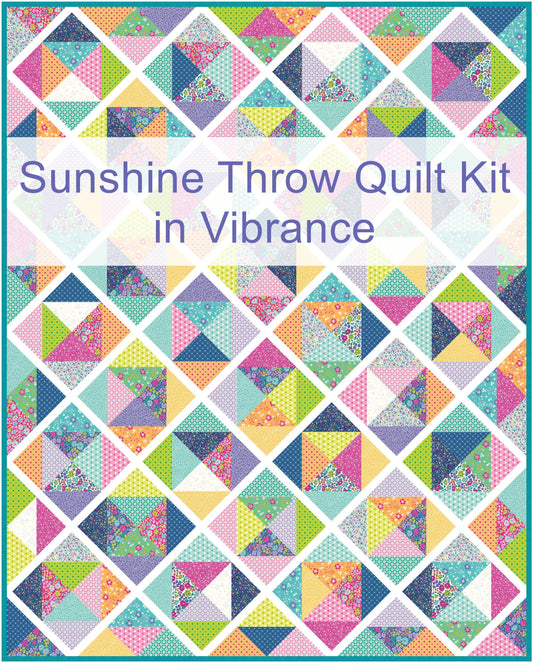 Sunshine Throw Size Quilt Kit in Vibrance