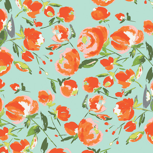 30 Inches Everlasting Blooms in Citrus from Wild Bloom by Art Gallery Fabrics WBL-12037 #23