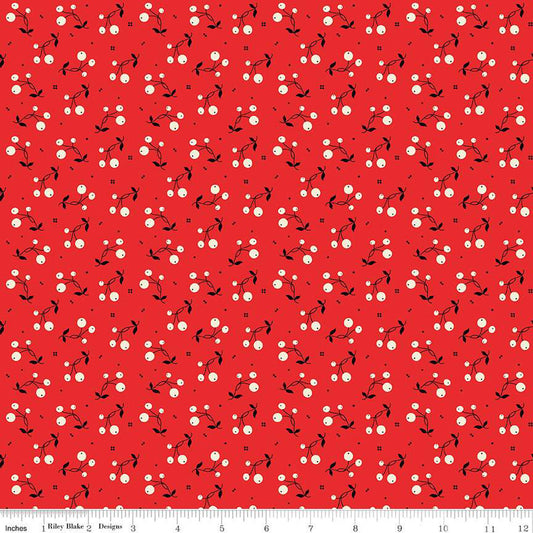 By the Half Yard - Tripleberry in Red from Adel in Winter by Riley Blake Designs C12668 #522
