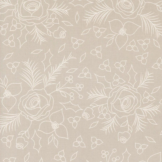 1/2 Yard - Winter Sketch in Tan from Starberry by Coriander Quilts for Moda 29181 #28