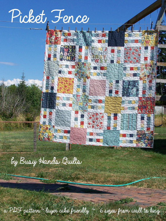 Picket Fence Quilt Pattern PRINTED Busy Hands Quilts {$price}