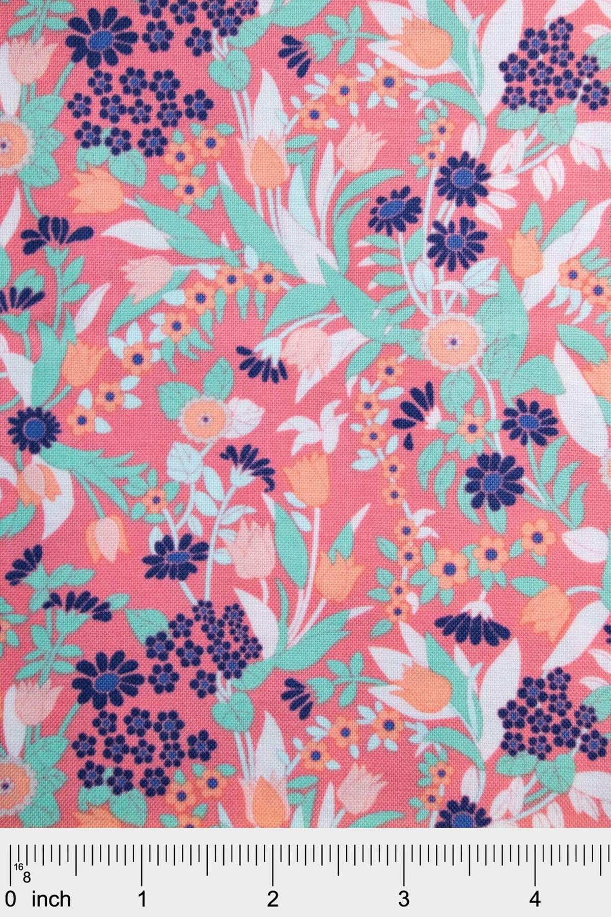 1 Yard Wanderlust Small Floral in Coral by Boundless #45