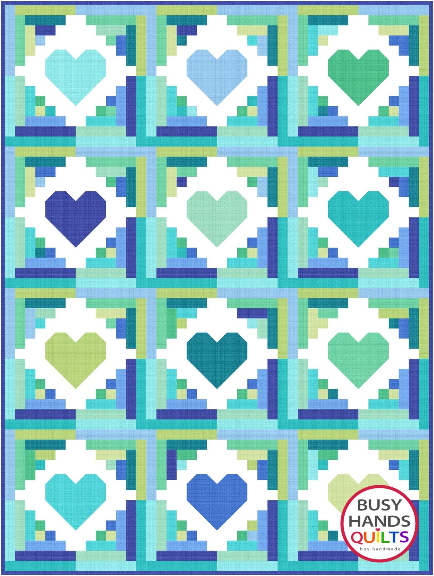 Quilty Cabins Quilt Pattern PDF DOWNLOAD Busy Hands Quilts $12.99