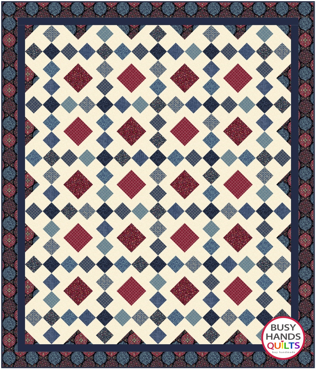 Granny's Square Patch Quilt Pattern PRINTED Busy Hands Quilts {$price}